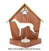 GREYHOUND Personalized Dog Memorial Gift | Doghouse LED Tealight - DogPound Creations