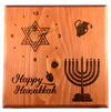 Holiday Hanukkah Clock - Festival of Lights Holiday Home Decor Gift - DogPound Creations