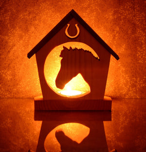 Horse Bust Tealight Candle Holder Cottage - Personalized Horse Home Décor - DogPound Creations