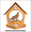 Howling Wolf Tealight Candle Holder - Personalized Wolf Home Décor - DogPound Creations