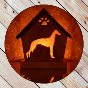 ITALIAN GREYHOUND Personalized Dog Memorial Gift | Doghouse LED Tealight - DogPound Creations
