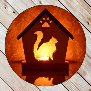 Long Haired Himalayan Cathouse Tealight - DogPound Creations