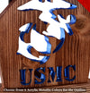 MARINE Insignia Desk Set • Personalized Gift for Veteran Soldier Officer - DogPound Creations