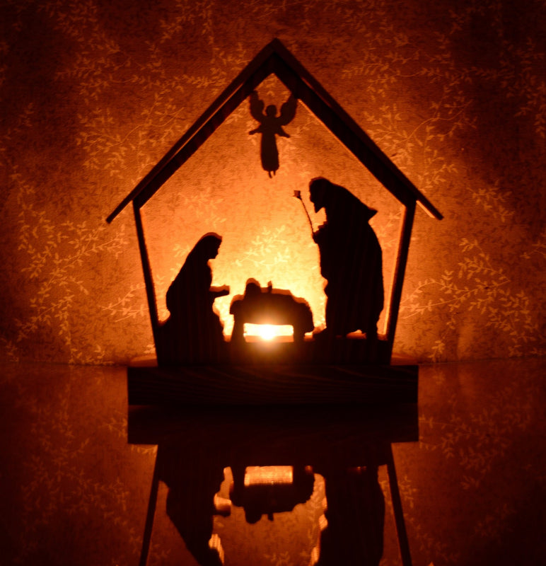NATIVITY Holiday Keepsake Tealight Candle Holder - Unique Christmas Home Decor Gift