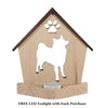 NORWEGIAN ELKHOUND Personalized Dog Memorial Gift | Doghouse LED Tealight - DogPound Creations