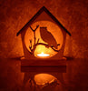 Owl in a Tree Tealight Candle Holder Cottage - Personalized Owl Home Décor - DogPound Creations