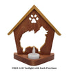 POMERANIAN Personalized Dog Memorial Gift | Doghouse LED Tealight - DogPound Creations