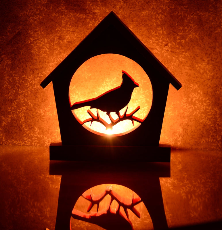 RED CARDINAL Holiday Keepsake Tealight Candle Holder - Unique Christmas Home Decor Gift