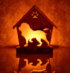 Roaring Lion Tealight Candle Holder Cottage - Personalized Lion Home Décor - DogPound Creations