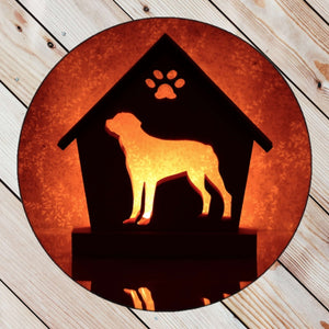 ROTTWEILER Personalized Dog Memorial Gift | Doghouse LED Tealight - DogPound Creations