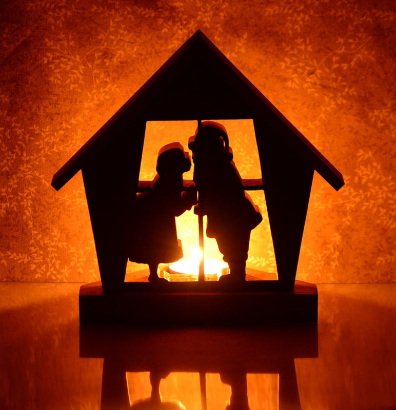 SANTA'S HOUSE at SANTA'S VILLAGE Holiday Keepsake Tealight Candle Holder - Unique Christmas Home Decor Gift