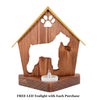 SCHNAUZER Personalized Dog Memorial Gift | Doghouse LED Tealight - DogPound Creations