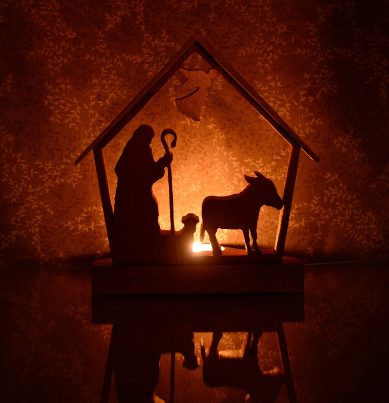 SHEPHERD Holiday Keepsake Tealight Candle Holder - Unique Christmas Home Decor Gift