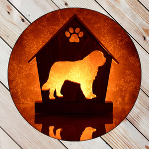 St BERNARD Personalized Dog Memorial Gift | Doghouse LED Tealight - DogPound Creations