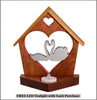 Swans in Heart Tealight Candle Holder Cottage - Personalized Swan Home Décor - DogPound Creations