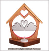 Swans Kissing Tealight Candle Holder Cottage - Personalized Swan Home Décor - DogPound Creations