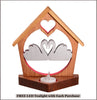 Swans Kissing Tealight Candle Holder Cottage - Personalized Swan Home Décor - DogPound Creations