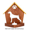 WEINMARANER Personalized Dog Memorial Gift | Doghouse LED Tealight - DogPound Creations
