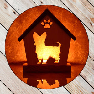 YORKIE Personalized Dog Memorial Gift | Doghouse LED Tealight - DogPound Creations